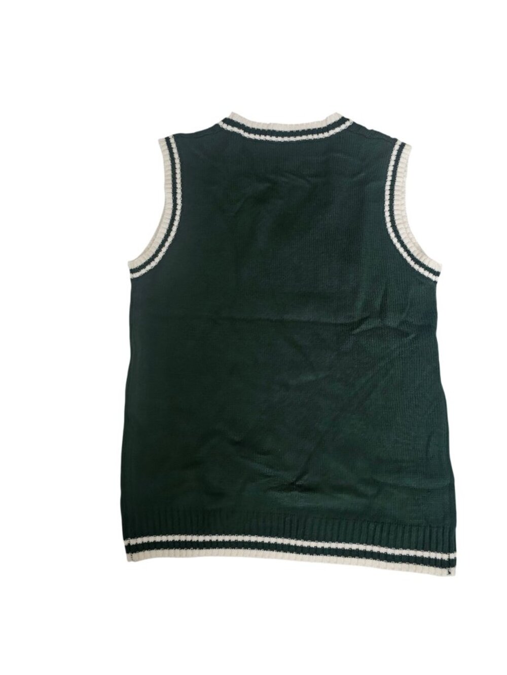 Manfinity Unisex Adult Dark Green Cable Knit V-Neck Sweater Vest Size‎ Large - Picture 3 of 16